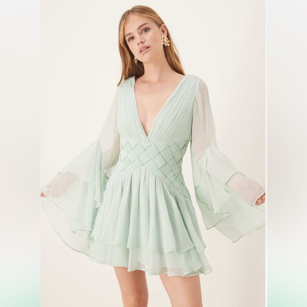 ASOS Mint Green Long Sleeve Dress